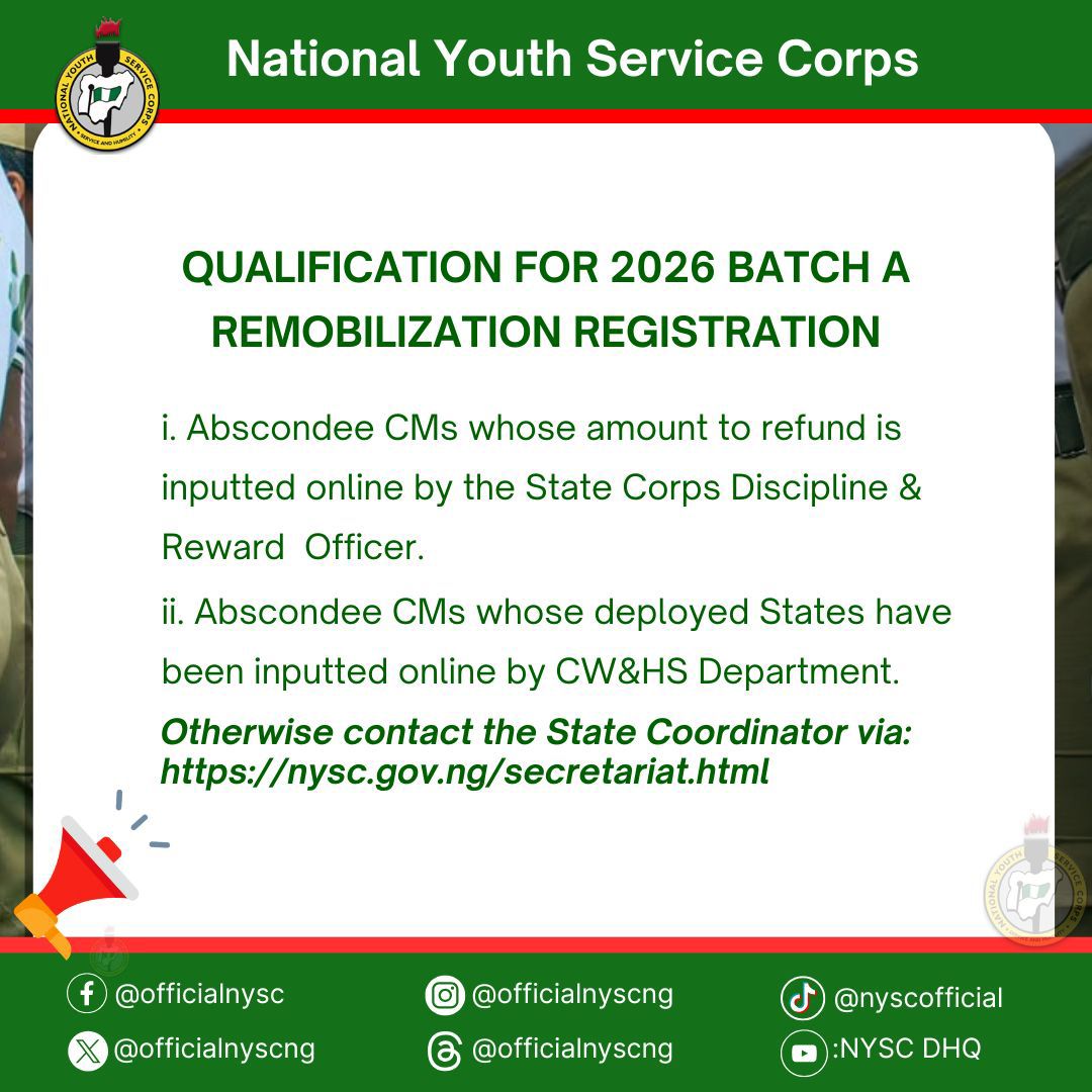 NOTICE TO ABSCONDEE CORPS MEMBERS