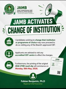 Change of Institution / course will commence tomorrow........