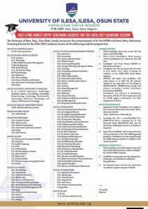 UNILESA RELEASES POST-UTME/DE ADMISSION FORM FOR THE 2026/2027 ACADEMIC SESSION