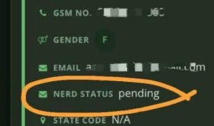 Pending & Partial NERD Status Update